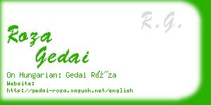 roza gedai business card